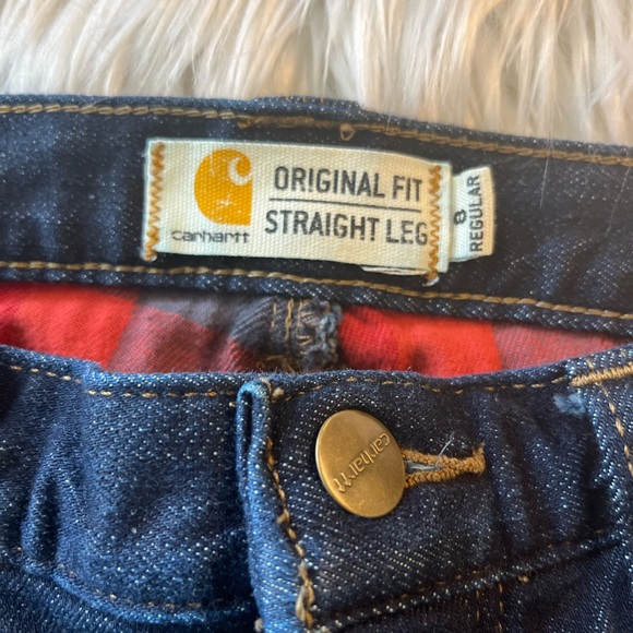 Carhartt Blaine Dark Wash flannel lined jeans - Picture 4 of 13